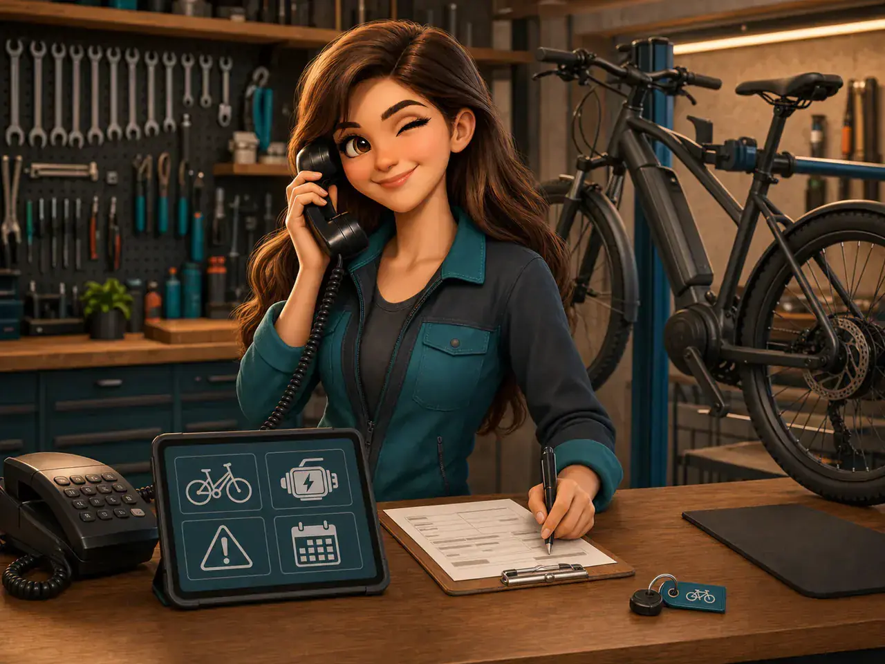 Illustration einer strukturierten Rückrufliste für Fahrradläden und Fahrradwerkstätten