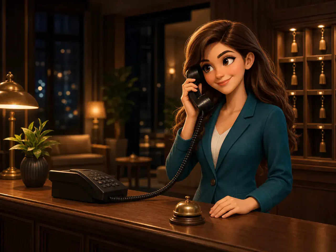 Illustration zur telefonischen Erreichbarkeit für Hotels