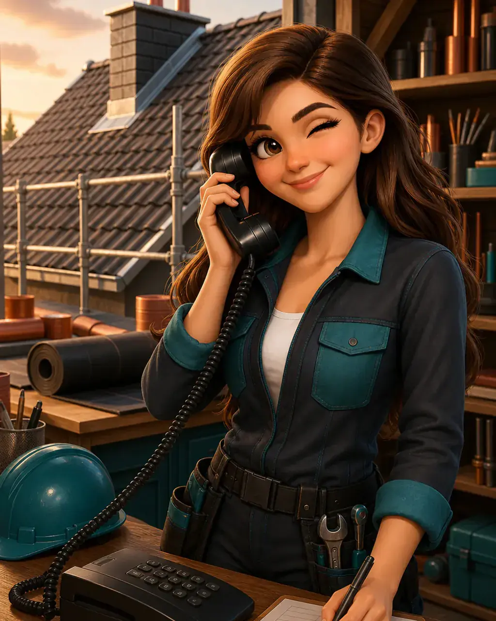 Paula als KI-Telefonassistentin für einen Dachdeckerbetrieb